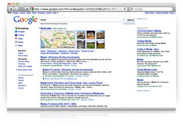 Google.com : 'Rome' 